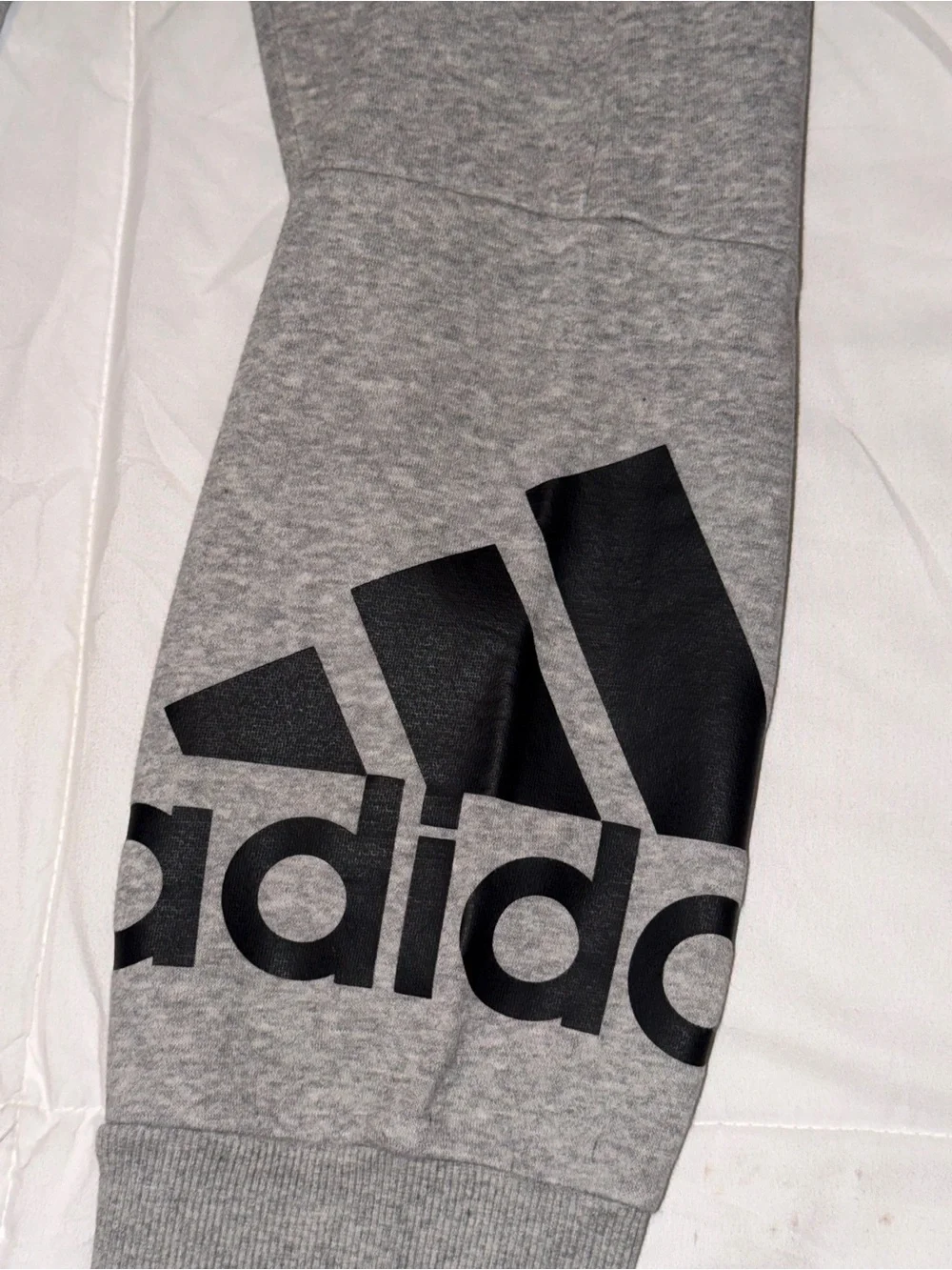 adidas Gray Sweatpant Joggers with Black Logo